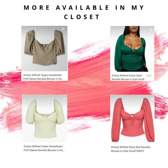 Aritzia Wilfred Burgundy Novella Blouse Size Small NWT - Picture 10 of 10